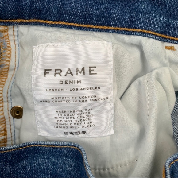 FRAME Light Wash Le Gaucho Flare Crop Jeans - Picture 6 of 8